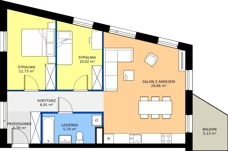 3 pokoje, mieszkanie 68,89 m², parter, oferta nr A.A2.0.M3, Osiedle EMaya, Wrocław, Żerniki, Fabryczna, ul. Ernsta Maya