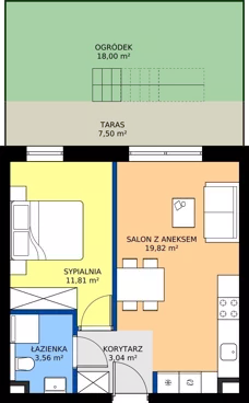 2 pokoje, mieszkanie 38,23 m², parter, oferta nr 09, Traugutta Wołomin, Wołomin, ul. Traugutta