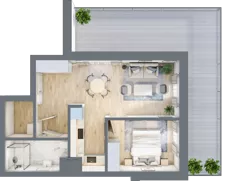 2 pokoje, apartament 45,13 m², parter, oferta nr D/0.02, Rogowo Pearl, Rogowo, ul. Rezydencyjna