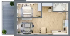 2 pokoje, apartament 51,12 m², parter, oferta nr D/0.10, Rogowo Pearl, Rogowo, ul. Rezydencyjna