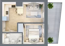 2 pokoje, apartament 30,90 m², piętro 3, oferta nr D/3.08, Rogowo Pearl, Rogowo, ul. Rezydencyjna