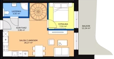 2 pokoje, apartament 50,35 m², piętro 5, oferta nr D/5.05, Rogowo Pearl, Rogowo, ul. Rezydencyjna