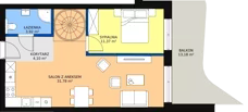 2 pokoje, apartament 59,91 m², piętro 5, oferta nr D/5.06, Rogowo Pearl, Rogowo, ul. Rezydencyjna
