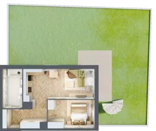 2 pokoje, mieszkanie 46,92 m², parter, oferta nr B.P0.11, Mirabelki 5, Warszawa, Białołęka, Brzeziny, ul. Mirabelki 5
