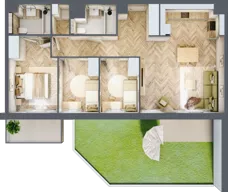 4 pokoje, mieszkanie 75,64 m², parter, oferta nr C.P0.46, Mirabelki 5, Warszawa, Białołęka, Brzeziny, ul. Mirabelki 5