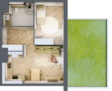2 pokoje, mieszkanie 45,59 m², parter, oferta nr C.P0.50, Mirabelki 5, Warszawa, Białołęka, Brzeziny, ul. Mirabelki 5