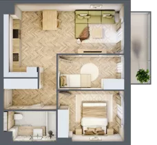 3 pokoje, mieszkanie 53,21 m², piętro 2, oferta nr C.P2.73, Mirabelki 5, Warszawa, Białołęka, Brzeziny, ul. Mirabelki 5
