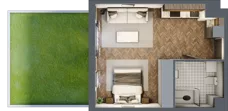 1 pokój, mieszkanie 35,30 m², parter, oferta nr B.0.21, Jabłonova Bud. B, Piaseczno, ul. Jabłoniowa
