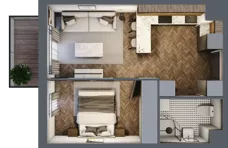 2 pokoje, mieszkanie 34,93 m², piętro 2, oferta nr B.2.63, Jabłonova Bud. B, Piaseczno, ul. Jabłoniowa