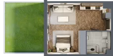 1 pokój, mieszkanie 35,73 m², parter, oferta nr B.0.18, Jabłonova Bud. B, Piaseczno, ul. Jabłoniowa