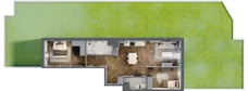 3 pokoje, mieszkanie 62,71 m², parter, oferta nr B.0.1, Jabłonova Bud. B, Piaseczno, ul. Jabłoniowa