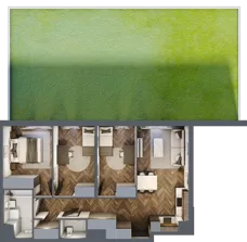 4 pokoje, mieszkanie 70,29 m², parter, oferta nr B.0.2, Jabłonova Bud. B, Piaseczno, ul. Jabłoniowa