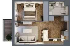 2 pokoje, mieszkanie 35,32 m², piętro 1, oferta nr B.1.45, Jabłonova Bud. B, Piaseczno, ul. Jabłoniowa