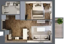 2 pokoje, mieszkanie 35,53 m², piętro 1, oferta nr B.1.30, Jabłonova Bud. B, Piaseczno, ul. Jabłoniowa