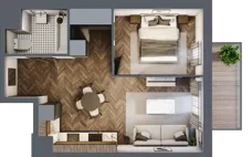 2 pokoje, mieszkanie 37,54 m², piętro 4, oferta nr B.4.100, Jabłonova Bud. B, Piaseczno, ul. Jabłoniowa