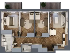 4 pokoje, mieszkanie 70,29 m², piętro 3, oferta nr B.3.77, Jabłonova Bud. B, Piaseczno, ul. Jabłoniowa