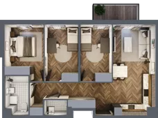 4 pokoje, mieszkanie 70,85 m², piętro 4, oferta nr B.4.103, Jabłonova Bud. B, Piaseczno, ul. Jabłoniowa