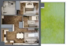 3 pokoje, mieszkanie 51,62 m², parter, oferta nr B.0.8, Jabłonova Bud. B, Piaseczno, ul. Jabłoniowa