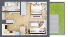 1 pokój, mieszkanie 35,49 m², parter, oferta nr A0.05, Osiedle Kwiatowe, Mysłowice, ul. Kwiatowa