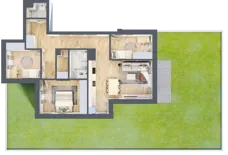 4 pokoje, mieszkanie 77,12 m², parter, oferta nr B0.04, Osiedle Kwiatowe, Mysłowice, ul. Kwiatowa