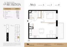 2 pokoje, mieszkanie 45,02 m², parter, oferta nr A.0.3, Przystań Retkinia, Łódź, Polesie, Lublinek-Pienista, ul. Pienista 55