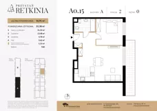 2 pokoje, mieszkanie 56,91 m², parter, oferta nr A.0.15, Przystań Retkinia, Łódź, Polesie, Lublinek-Pienista, ul. Pienista 55