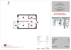 2 pokoje, mieszkanie 40,43 m², piętro 4, oferta nr 55, SKRAJNA 9, Ząbki, ul. Skrajna 9
