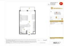 1 pokój, mieszkanie 33,60 m², piętro 7, oferta nr A/139, Apartamenty Grzybowska 11, Warszawa, Śródmieście, Śródmieście Północne, ul. Grzybowska 11