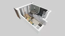 1 pokój, mieszkanie 25,95 m², piętro 1, oferta nr F/4, Apartamenty Literacka bud. E i F, Warszawa, Bielany, Piaski, ul. Literacka