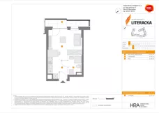 1 pokój, mieszkanie 25,95 m², piętro 2, oferta nr F/10, Apartamenty Literacka bud. E i F, Warszawa, Bielany, Piaski, ul. Literacka