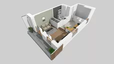 1 pokój, mieszkanie 30,00 m², piętro 8, oferta nr F/44, Apartamenty Literacka bud. E i F, Warszawa, Bielany, Piaski, ul. Literacka