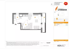 1 pokój, mieszkanie 30,00 m², piętro 9, oferta nr F/49, Apartamenty Literacka bud. E i F, Warszawa, Bielany, Piaski, ul. Literacka