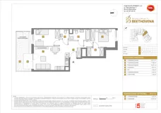 3 pokoje, apartament inwestycyjny 59,35 m², parter, oferta nr D/1, Beethovena - apartamenty inwestycyjne, Warszawa, Mokotów, Sielce, ul. Ludwiga van Beethovena