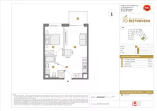 2 pokoje, apartament inwestycyjny 36,56 m², piętro 1, oferta nr D/22, Beethovena - apartamenty inwestycyjne, Warszawa, Mokotów, Sielce, ul. Ludwiga van Beethovena