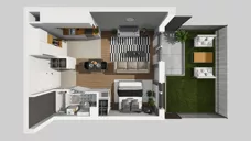1 pokój, mieszkanie 35,56 m², parter, oferta nr B/2, Hubska 100, Wrocław, Huby, Krzyki, ul. Paczkowska