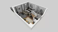 1 pokój, mieszkanie 35,56 m², parter, oferta nr B/2, Hubska 100, Wrocław, Huby, Krzyki, ul. Paczkowska