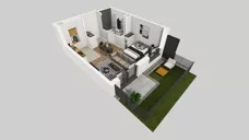 1 pokój, mieszkanie 35,81 m², parter, oferta nr B/9, Hubska 100, Wrocław, Huby, Krzyki, ul. Paczkowska