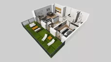 2 pokoje, mieszkanie 48,26 m², parter, oferta nr E/6, Osiedle Górka Narodowa, Kraków, Prądnik Biały, Górka Narodowa, ul. Andrzeja Zauchy