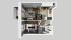 2 pokoje, mieszkanie 55,57 m², piętro 1, oferta nr F/27, Osiedle Górka Narodowa, Kraków, Prądnik Biały, Górka Narodowa, ul. Andrzeja Zauchy