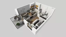 2 pokoje, mieszkanie 55,57 m², piętro 1, oferta nr F/27, Osiedle Górka Narodowa, Kraków, Prądnik Biały, Górka Narodowa, ul. Andrzeja Zauchy