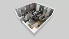 2 pokoje, mieszkanie 55,57 m², piętro 1, oferta nr F/27, Osiedle Górka Narodowa, Kraków, Prądnik Biały, Górka Narodowa, ul. Andrzeja Zauchy