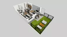 2 pokoje, mieszkanie 37,14 m², parter, oferta nr A/56, Apartamenty nad Oławką, Wrocław, Przedmieście Oławskie, Krzyki, ul. Krakowska 98