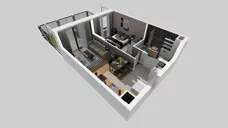 2 pokoje, mieszkanie 37,14 m², parter, oferta nr A/56, Apartamenty nad Oławką, Wrocław, Przedmieście Oławskie, Krzyki, ul. Krakowska 98