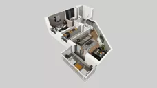 2 pokoje, mieszkanie 44,82 m², piętro 2, oferta nr A/68, Apartamenty nad Oławką, Wrocław, Przedmieście Oławskie, Krzyki, ul. Krakowska 98