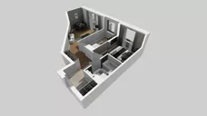 2 pokoje, mieszkanie 44,82 m², piętro 2, oferta nr A/68, Apartamenty nad Oławką, Wrocław, Przedmieście Oławskie, Krzyki, ul. Krakowska 98