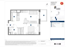 2 pokoje, mieszkanie 42,55 m², piętro 1, oferta nr D/8, Przystanek Prądnik, Kraków, Prądnik Biały, Górka Narodowa, ul. ks. Józefa Meiera 70