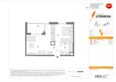 2 pokoje, mieszkanie 37,89 m², piętro 1, oferta nr C/8, Apartamenty Literacka 2, Warszawa, Bielany, Piaski, ul. Literacka