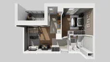 2 pokoje, mieszkanie 37,89 m², piętro 1, oferta nr C/8, Apartamenty Literacka 2, Warszawa, Bielany, Piaski, ul. Literacka