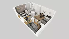 2 pokoje, mieszkanie 37,89 m², piętro 1, oferta nr C/8, Apartamenty Literacka 2, Warszawa, Bielany, Piaski, ul. Literacka