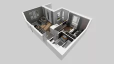 2 pokoje, mieszkanie 37,89 m², piętro 1, oferta nr C/8, Apartamenty Literacka 2, Warszawa, Bielany, Piaski, ul. Literacka